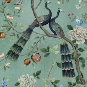 Изображение #31260 Two peacocks dark green