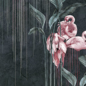 Изображение #32252 Drawn flamingos dark
