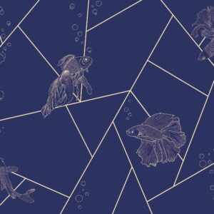 Изображение #33798 Geometric fish blue