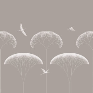 Изображение #33814 Trees and birds grey
