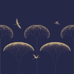 Изображение #33815 Trees and birds blue